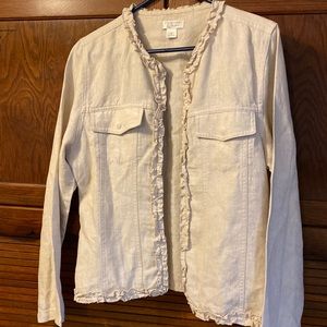 Woman's Christopher & Banks Ruffled Blazer size: medium